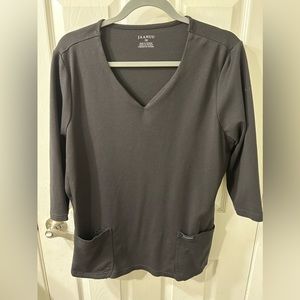 Jaanuu Women's 3/4 Sleeve Crewneck Scrub Top